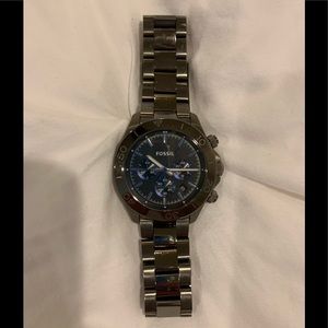 Fossil smoke tone stainless steel watch
